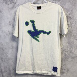 Undefeated Soccer T Shirt Mens Large Nunca Forma Vencido White Short Sleeve